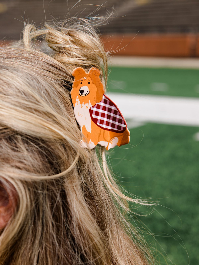 College Station Football Game Day Claw Hair Clip, 1 of 6