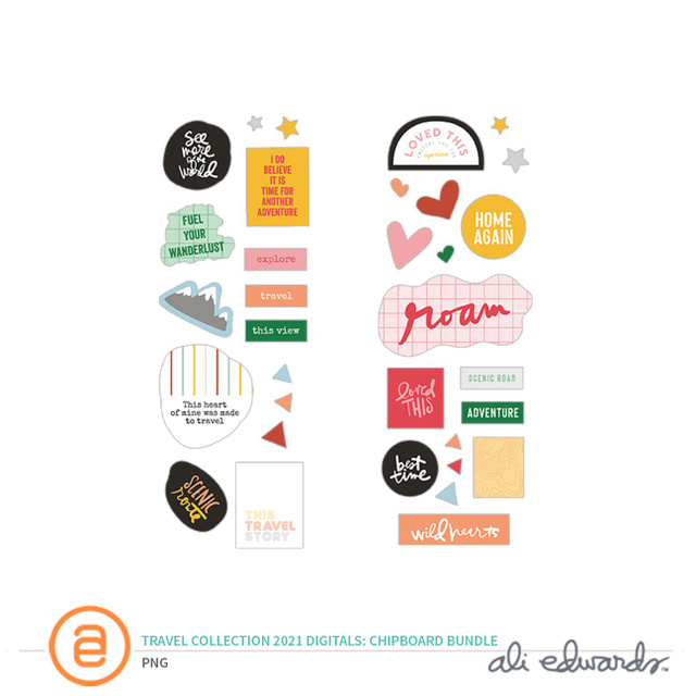 Travel Collection 2021 Digital Chipboard Budle, 1 of 1