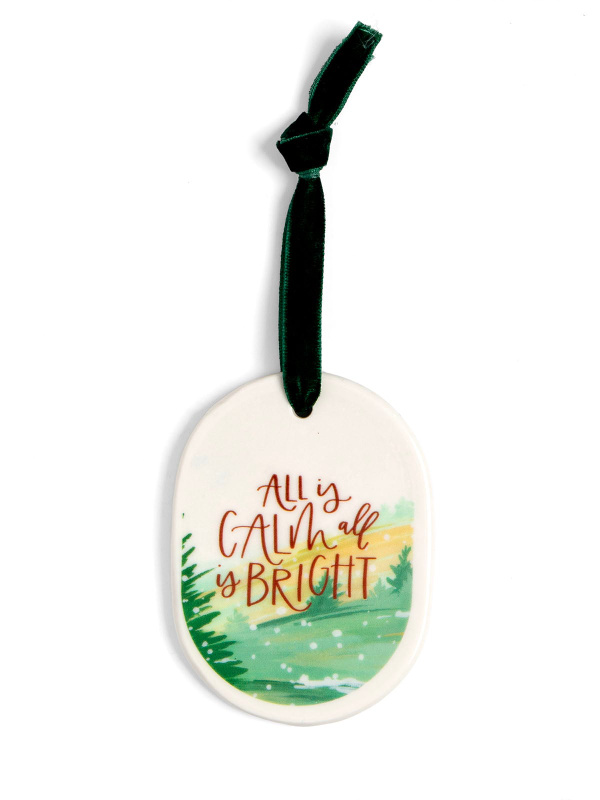 All Is Calm All Is Bright Christmas Ornament, 2 of 2