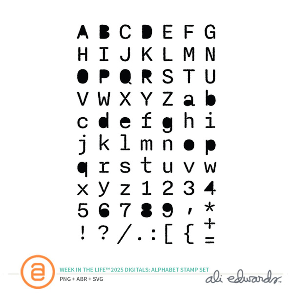 Week In The Life™ 2025 Alpha Digital Stamp Set , 1 of 1