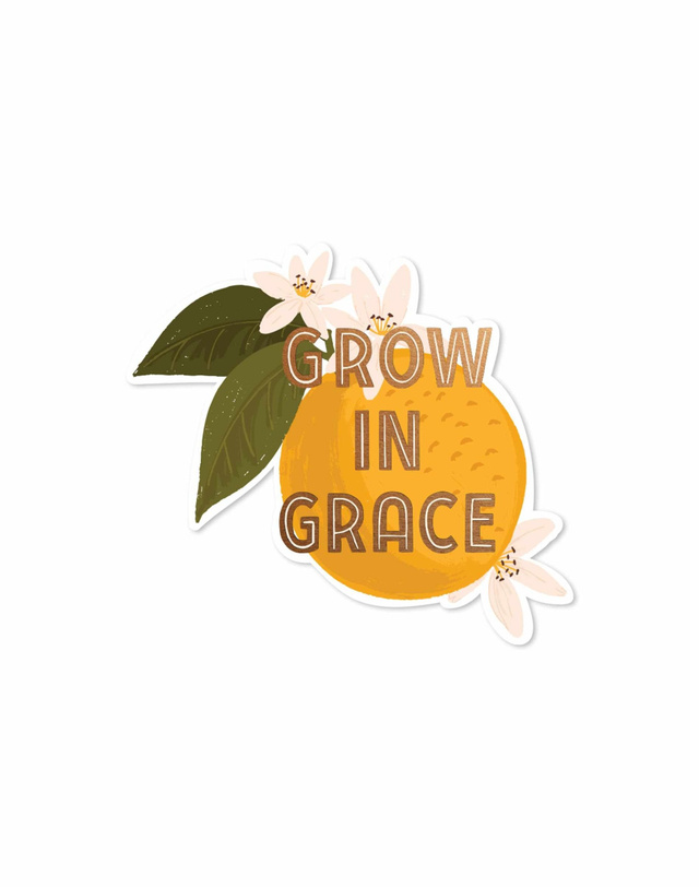 Grow In Grace Orange Decal sticker, 1 of 2