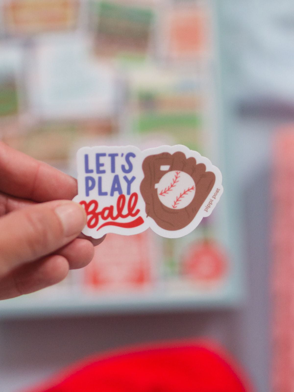 Let's Play Ball Baseball Decal Sticker, 1 of 4