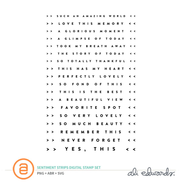 Sentiment Strips Digital Stamp Set , 1 of 1