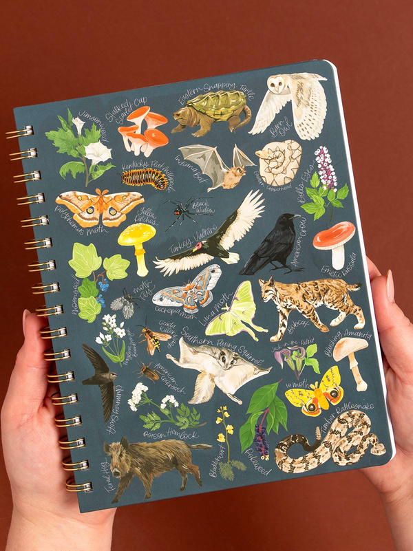 Midnight Flora & Fauna Spiral Notebook, 1 of 4