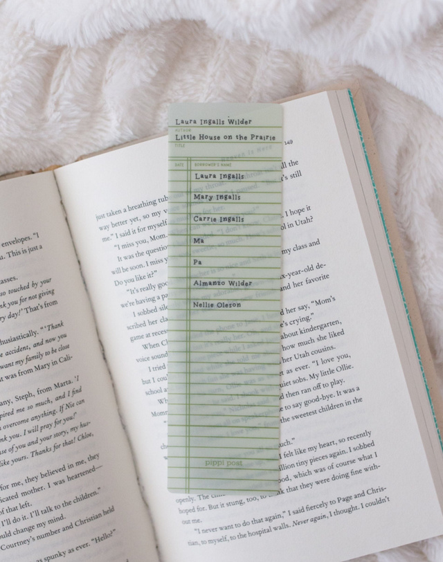 Little House On The Prairie Library Check Out Transparent Bookmark, 3 of 4