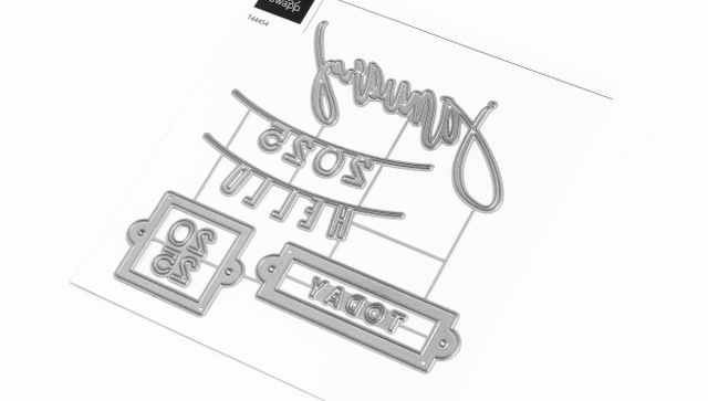 Metal Die Set - January, 2 of 3