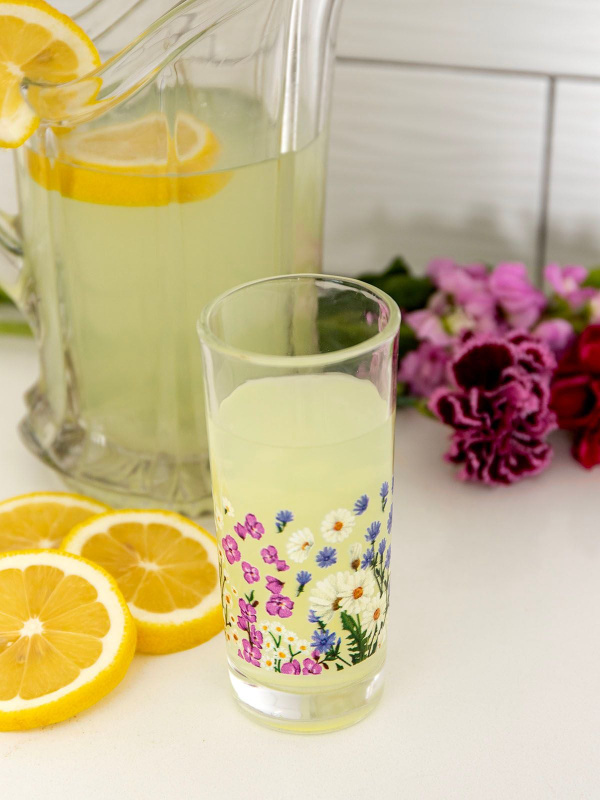 Vintage Blooms Brier Rose Tall Juice Glass, 2 of 3