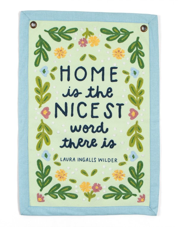 Home Little House on the Prairie Embroidered Canvas Banner, 3 of 4