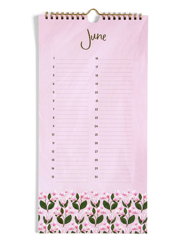 Celebrations by the Month Perpetual Wall Calendar - Floral, 3 of 6