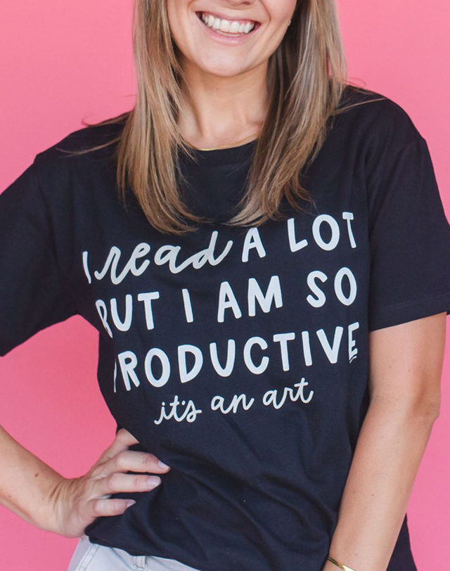 I Read A Lot - Pippi Tee - Black, 2 of 3