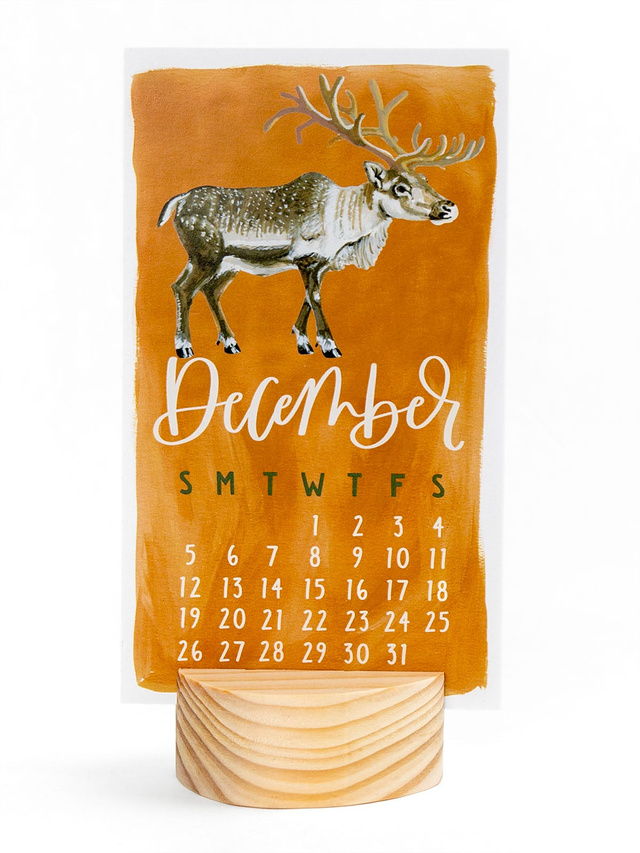 National Park Animals 2027 Mini Desk Calendar + Wooden Block, 5 of 10