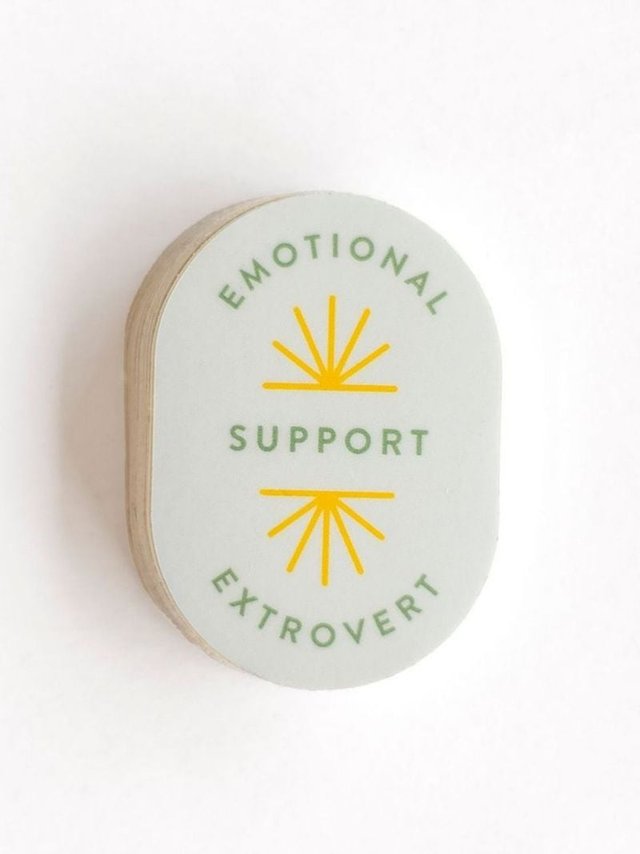 Emotional Support Extrovert Decal Sticker, 1 of 2