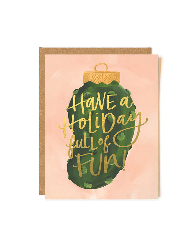 Holiday Pickle Greeting Card, 1 of 1