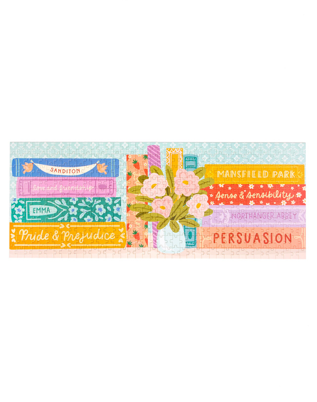 Jane Austen Book Stack - 400 Piece Panoramic Jigsaw Puzzle, 8 of 8