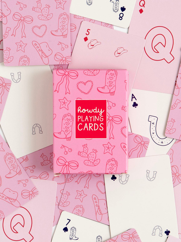 Howdy Cowgirl Western Doodles Deck of Playing Cards, 3 of 3
