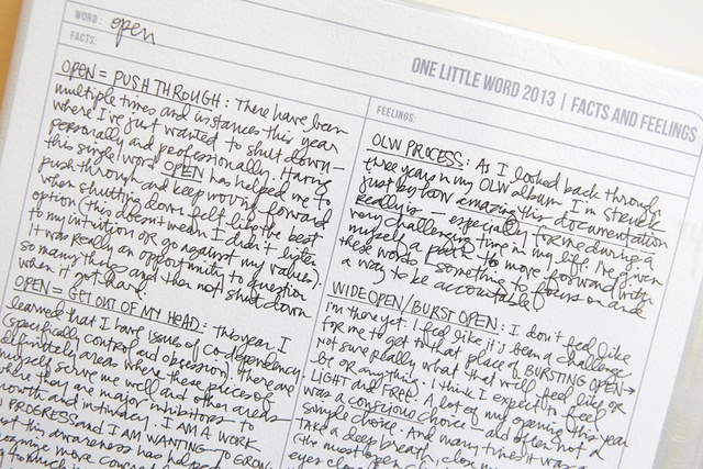 One Little Word® 2013 | Workshop Example , 1 of 1