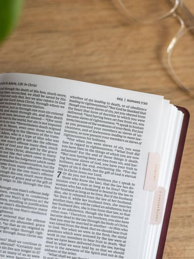 Pink & Cream Bible Tabs, 6 of 7