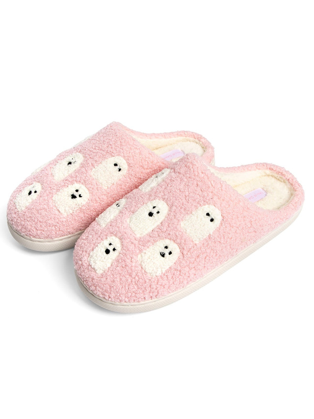 Ghosts Affirmations Halloween Women's Plush House Slippers, 3 of 5