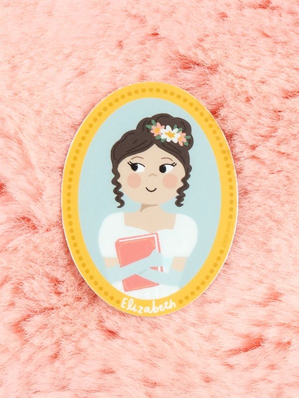 Pride and Prejudice Elizabeth Bennet Portrait Decal Sticker, 3 of 3
