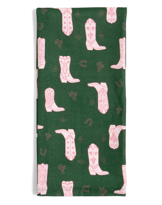 Western Cowgirl Boots Icons Tea Towel, 1 of 1