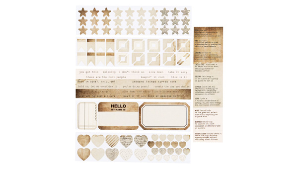Color Collective Mini Sticker Booklet - Aged, 1 of 2
