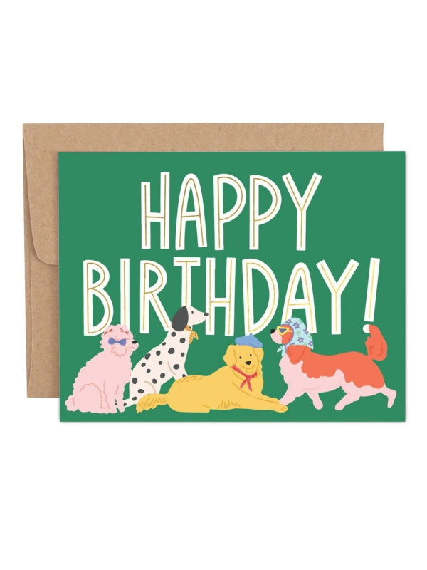 Happy Birthday Dapper Dogs Greeting Card, 1 of 1
