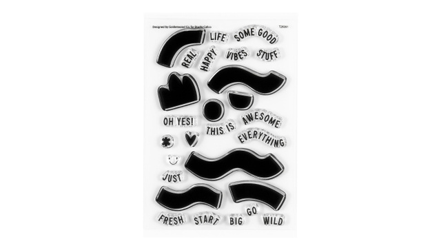 Stamp Set : 4×6 Shapes & Words by Goldenwood Co, 1 of 3
