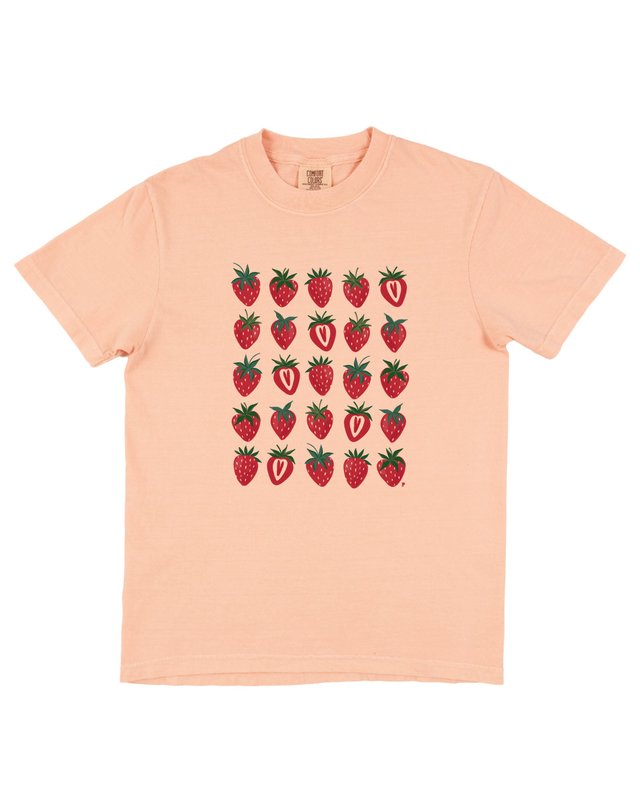 Strawberry Patch Tee - Peachy Pink, 4 of 5