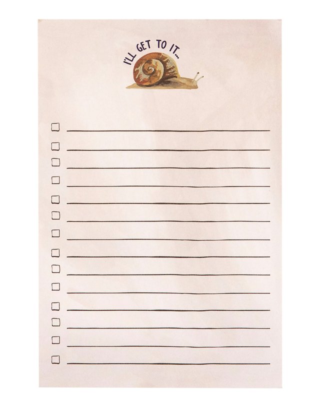 I'll Get To It Snail 4×6 To Do Notepad, 2 of 2