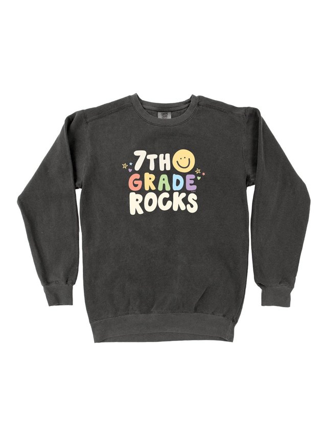 7th Grade Rocks Sweatshirt - Pepper, 1 of 1