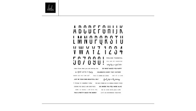 Digital Alpha and Number Phrase Builder 6×8 Stamp Set , 1 of 1