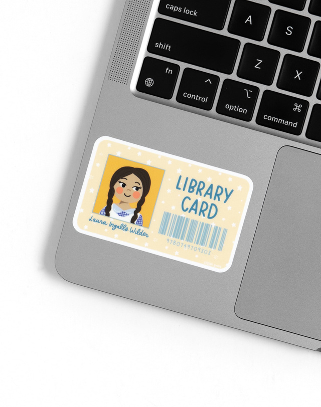 Laura Little House on the Prairie Library Card Decal Sticker, 4 of 4