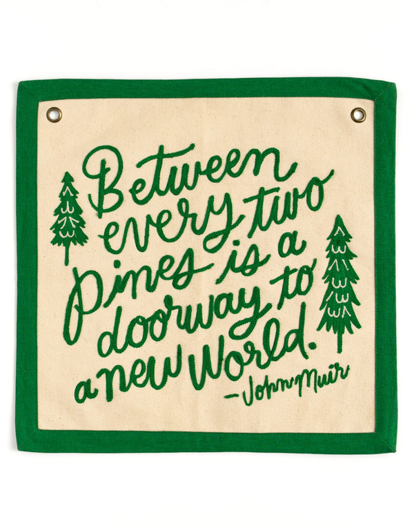 Pines Embroidered Canvas Banner, 2 of 7
