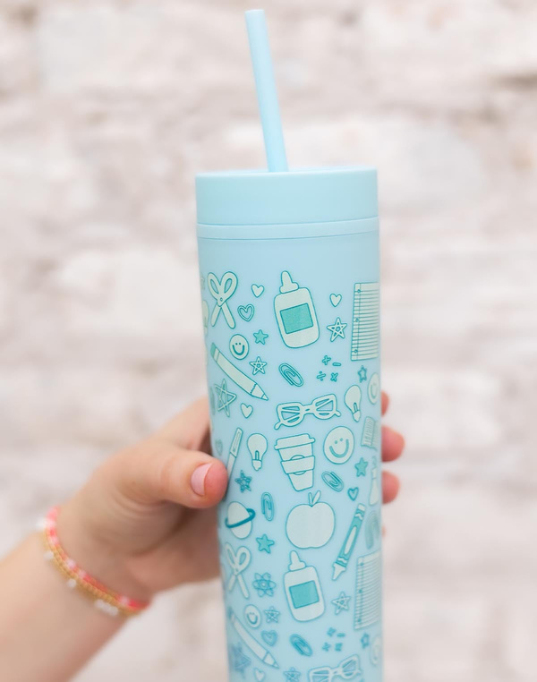 Classroom Icons Acrylic Tumbler - Mint, 2 of 5
