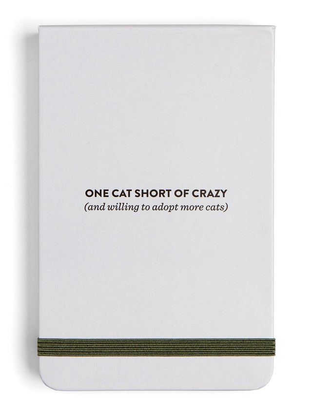One Cat Short of Crazy Lined Pocket Notepad, 1 of 3