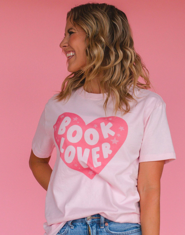 Book Lover Tee - Blossom, 1 of 2