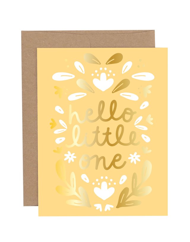 Hello Little One Baby Greeting Card, 1 of 1