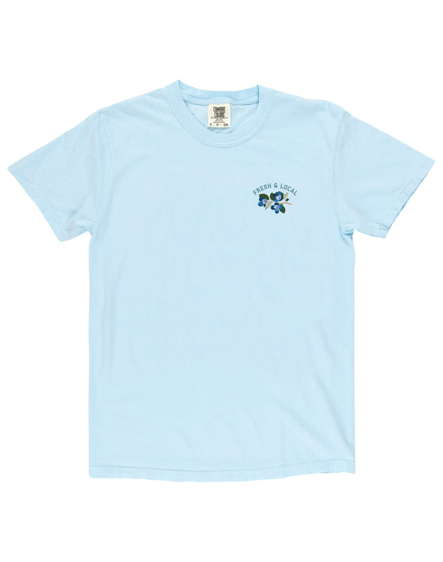 Blueberry Field Farmers Market Tee - Chambray, 5 of 6