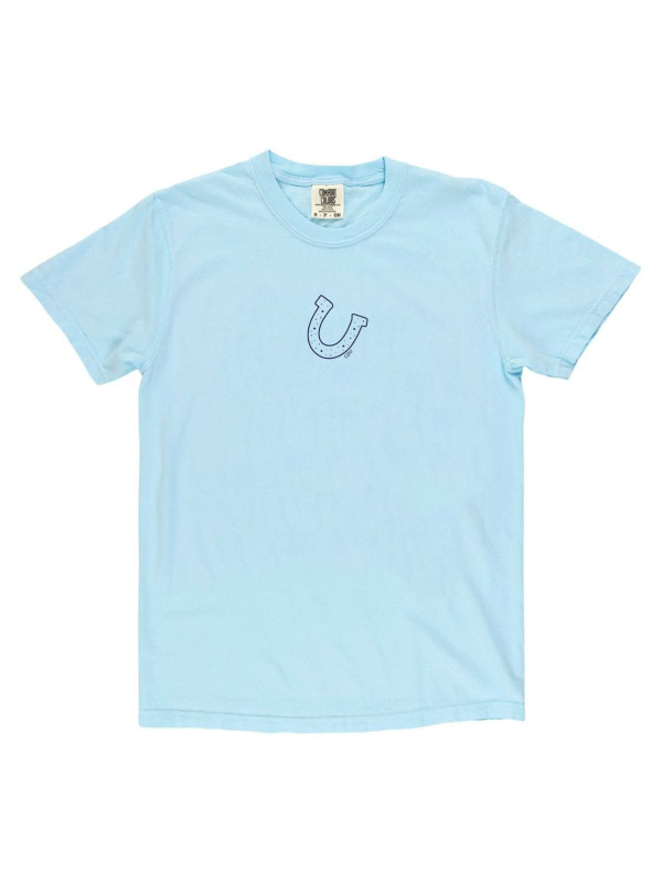 Horseshoe Howdy Western Tee - Chambray, 3 of 5