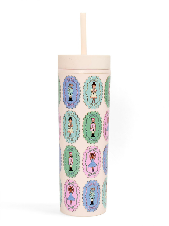 The Nutcracker Christmas 16oz Skinny Acrylic Tumbler - Cream, 3 of 3