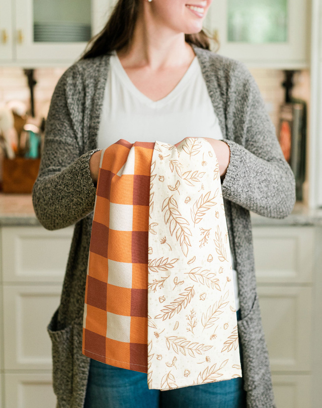 Loose Leaf Kitchen Towel Set, 1 of 5