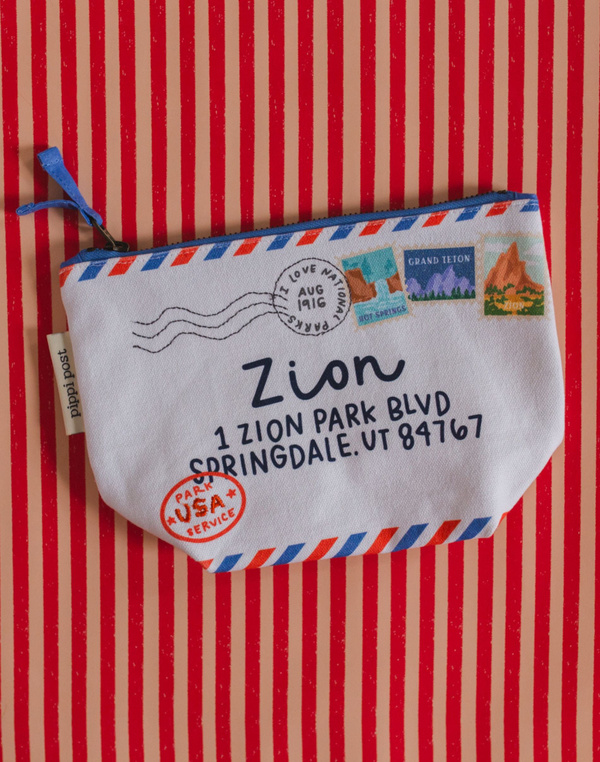 Deliver To Zion National Park Canvas Pouch, 1 of 5