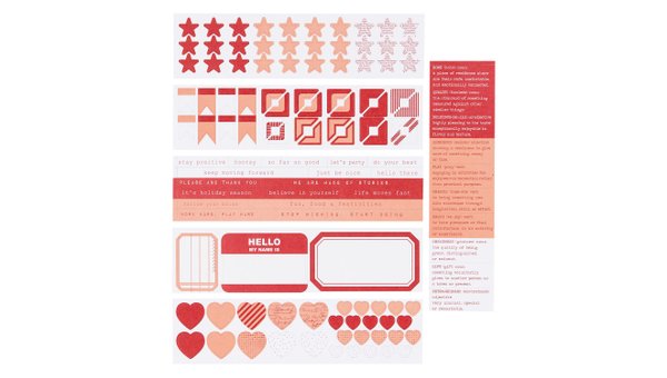 Color Collective Mini Sticker Booklet - Crimson, 1 of 1