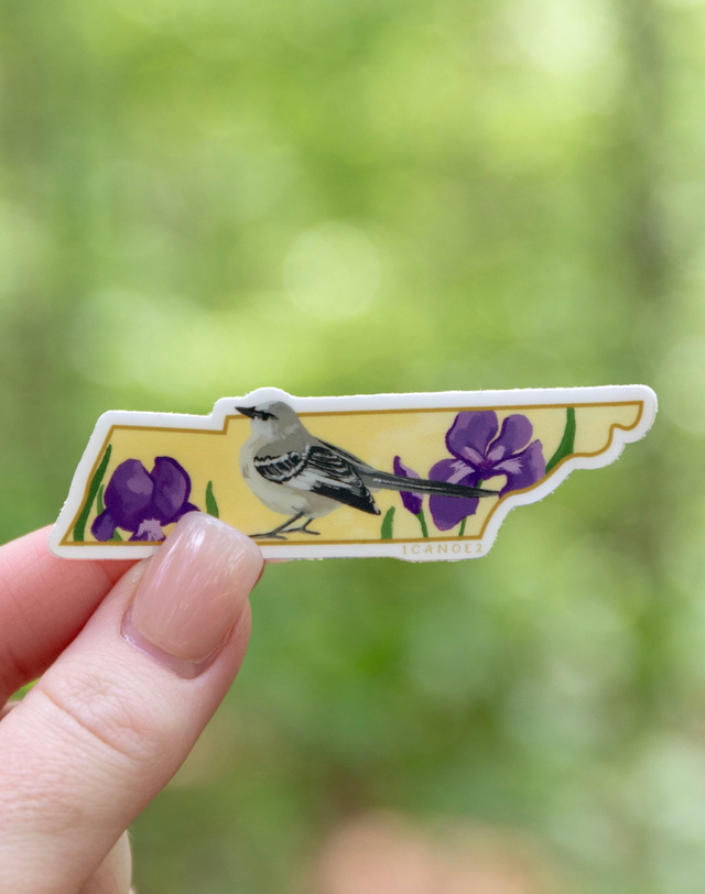 Birds & Blooms Tennessee Decal Sticker, 1 of 5