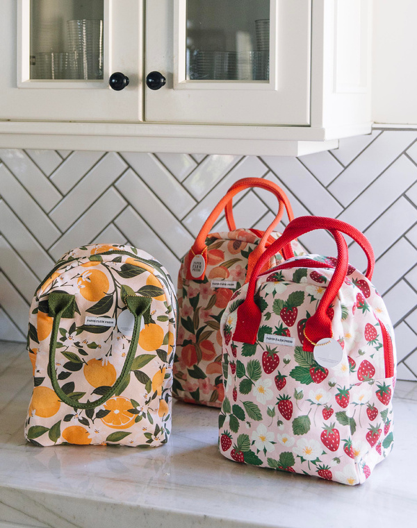 Orange Orchard Reusable Canvas Lunch Tote Bag, 8 of 10