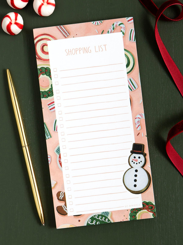 Sweet Holiday Christmas Cookies & Candy 4×8 Market Notepad, 1 of 2