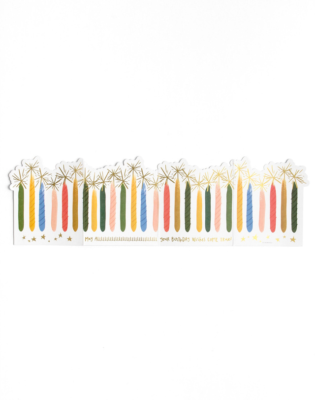 Candle Birthday Accordion Greeting Card, 3 of 5