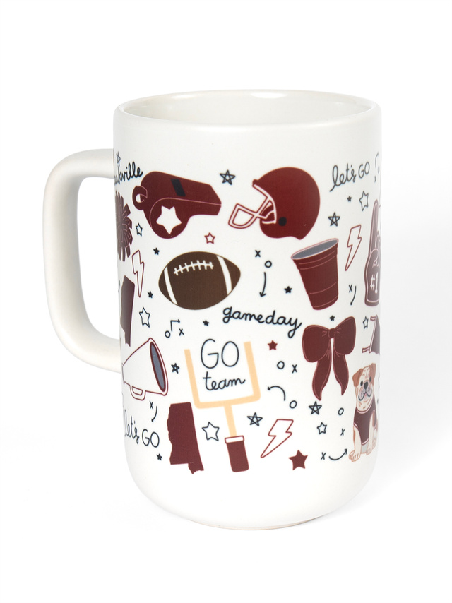 Starkville Football Game Day Tall Ceramic Mug, 2 of 3