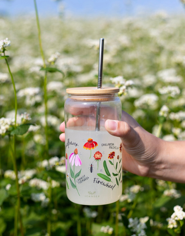 Wildflower Botanicals Glass Can, 2 of 3