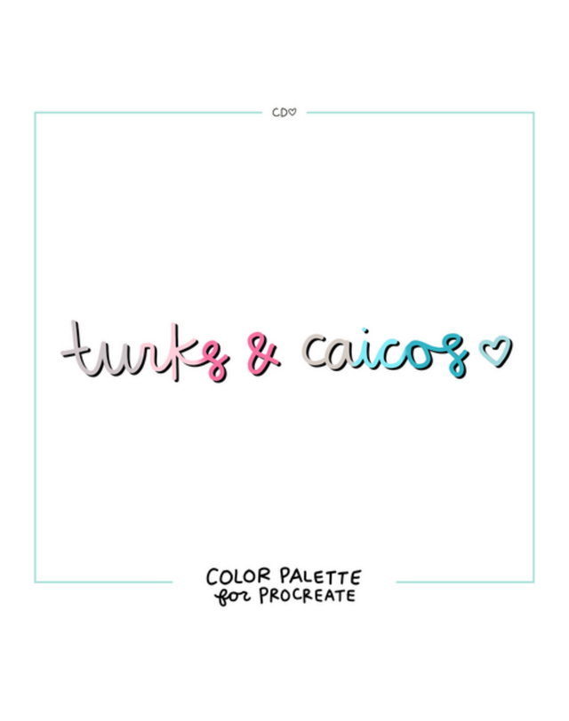 Turks & Caicos Procreate Color Palette, 1 of 1